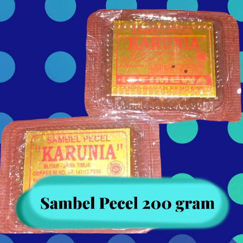 

Sambel Pecel / Bumbu Pecel Karunia 200 Gram Kemasan Mika / sambal pecel / bumbu pecel blitar / sambal pecel blitar