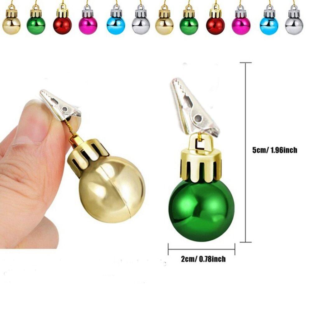 R-flower 12PCS Natal Jenggot Dekorasi Pesta Memakai Bola Pencampuran Santa Claus Bohlam Klip