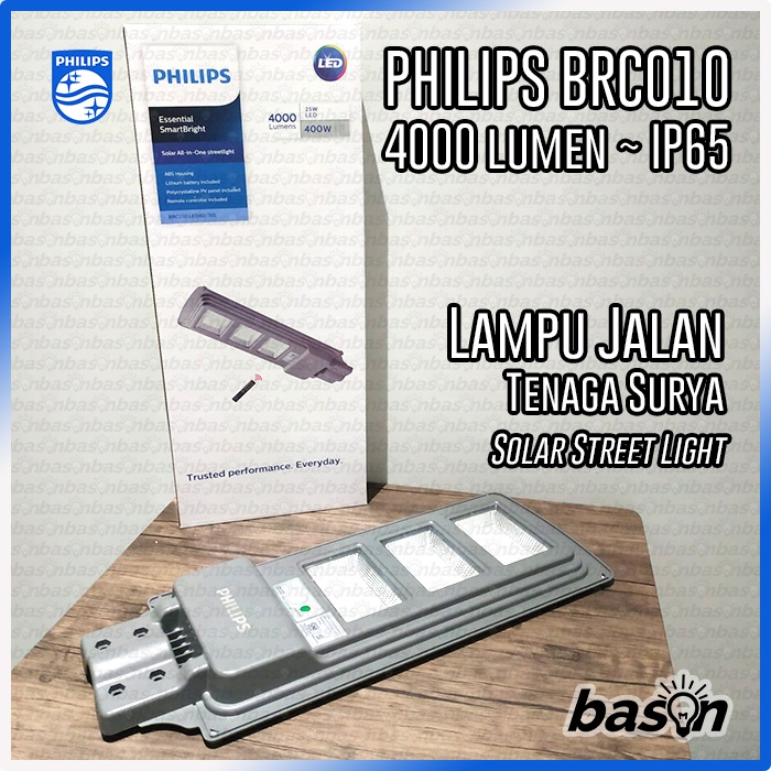 PHILIPS BRC010 LED40 4000lm 22W Solar Street Light Lampu PJU Tenaga Surya