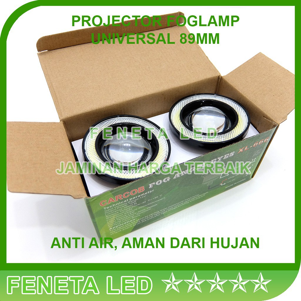 FOGLAMP PROJECTOR ANGEL EYES 10W WATERPROOF SEMUA JENIS MOBIL - LAMPU MOBIL - AKSESORIS EKSTERIOR M-