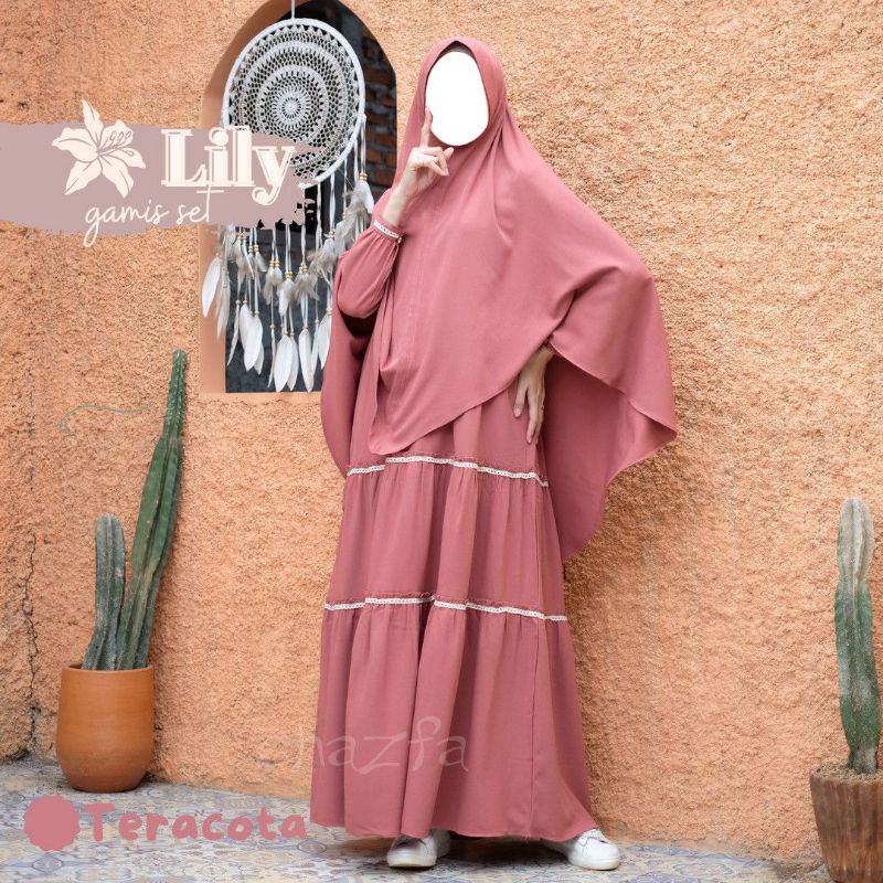 Gamis Set Lily by SHAZFA / Shazfa hijab syari / gamis murah
