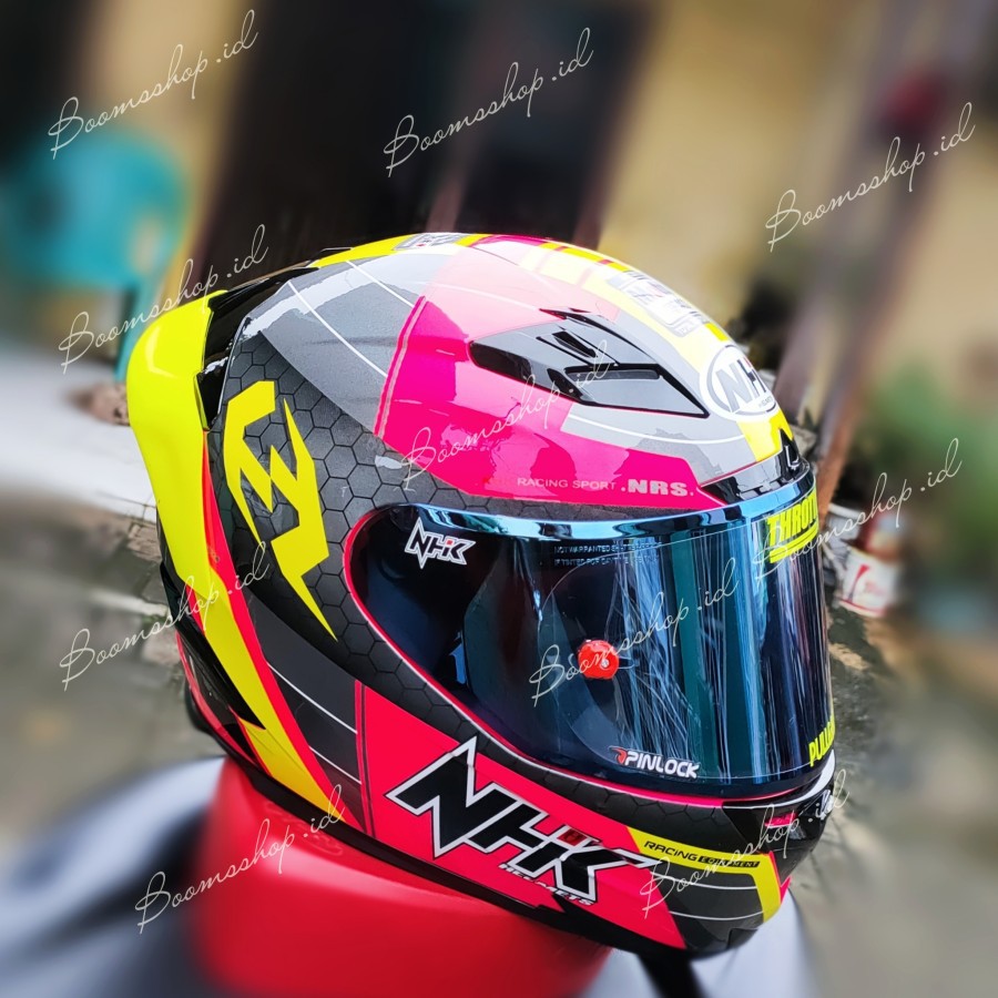 Helm Nhk Rx Navy Pink Paket Ganteng Helmjabodetabek