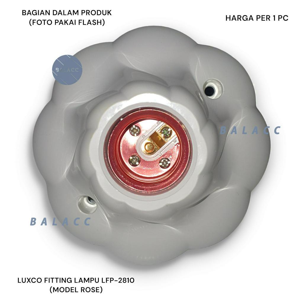 FITTING LAMPU PLAFON ROSE KEMBANG E27 LUXCO LFP-2810 PUTIH