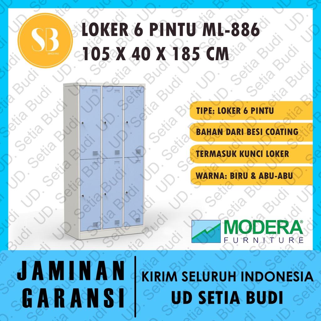 6 Pintu Loker ML 886 (CC-C6T) Modera MX-Class