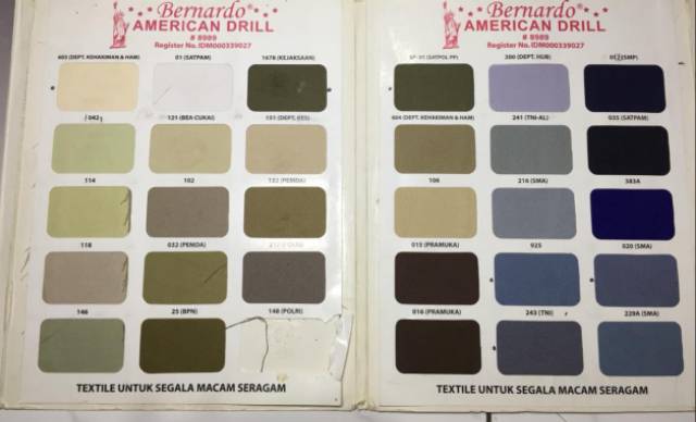 Warna kain american drill