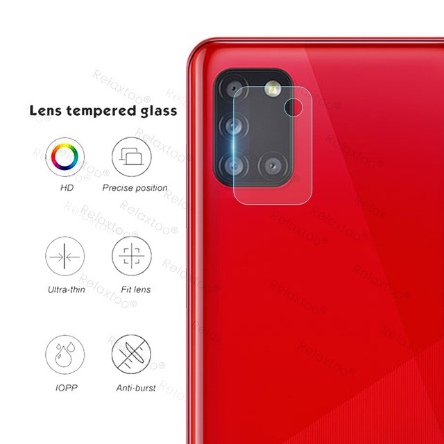 Tempered Glass Layar Clear + Antigores Tempered Glass Camera Back Lens Protector Samsung A31