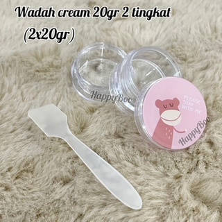 wadah cream 20gr pot cream set 2 susun box cream tempat cream animal 2 susun set high quality import