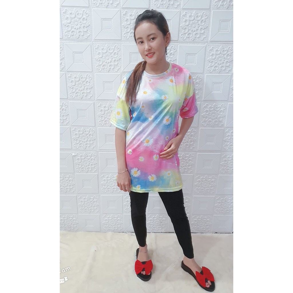 Tee Dress Tie Dye Daisy Fit XL