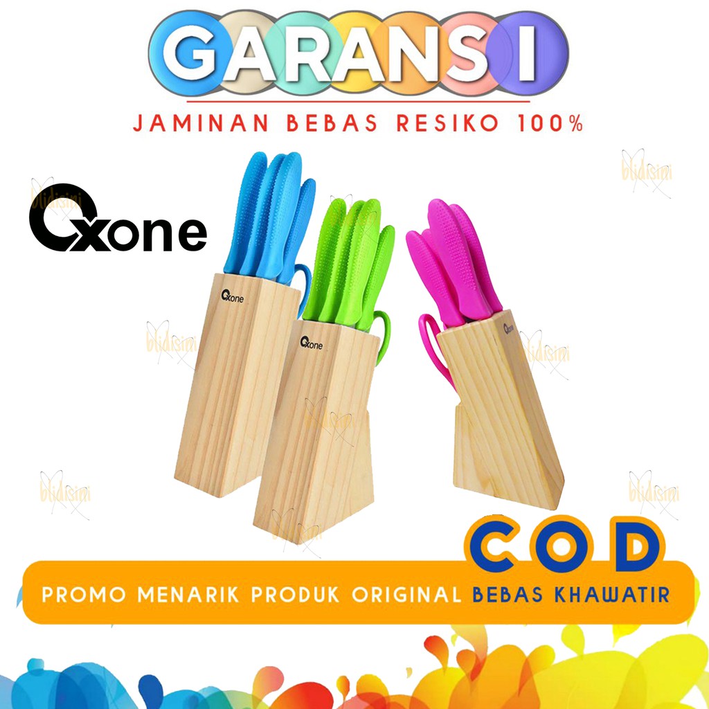 OXONE Pisau Dapur Set Stainless Tajam Lengkap Dengan Gunting - Knife Set OX-961