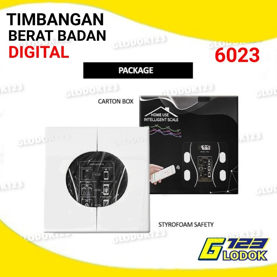 Timbangan Badan Digital Body Fat BMI 180kg Bluetooth Android IOS