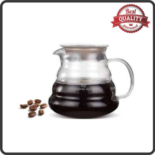 COFFEE SERVER KETTLE 600 ml (02) / TEKO KACA / TEKO KOPI / SERVER V60