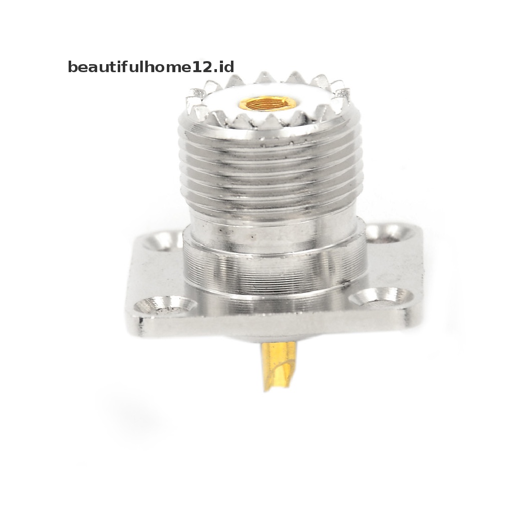 【beautifulhome12.id】 Hot SO-239 Female Jack Square Shape Solder Cup Coax Connector For Radio New .