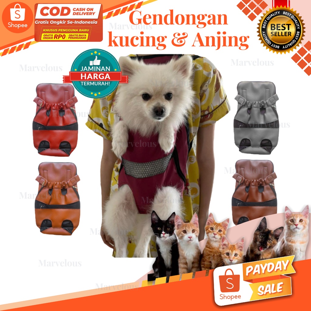 GENDONGAN KUCING ANJING DEPAN MURAH BAHAN PREMIUM BANYAK UKURAN ( S M L XL ) / TAS GENDONG KUCING MURAH BISA UNTUK KITTEN / PET TRAVEL TAS GENDONGAN KUCING ANJING DEPAN BELAKANG CAT BAG FRONT BAG PACK MOTIF POLOS KORDURA DAN KULIT / GENDONGAN KUCING LUCU