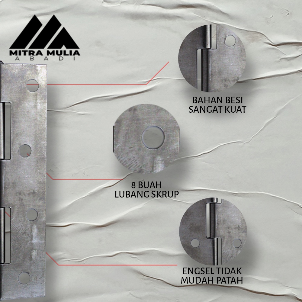 Engsel Kupu Plat Besi 4&quot; Hinges | engsel lemari engsel besi