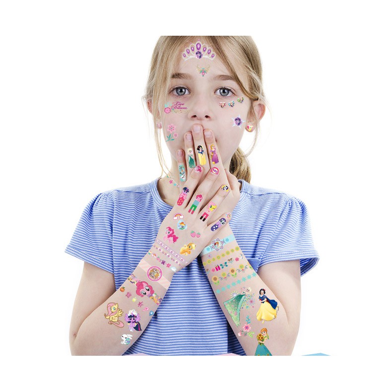 Hand &amp; Nail Art / Sticker Kuku untuk Anak Lovely Cartoon Pattern Sticker Tatoo