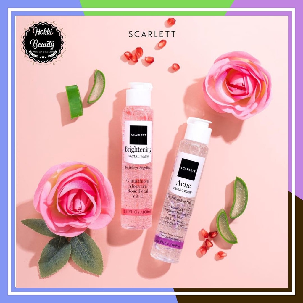 Scarlett Whitening Facial Wash 100ml - Normal - FACIAL WASH BRIGHTENING - FACIAL WASH ACNE