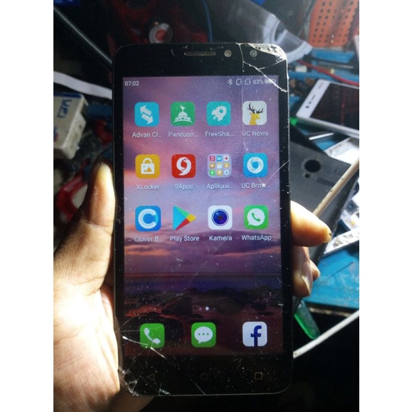 advan s5e 4gs lcd mesin normal