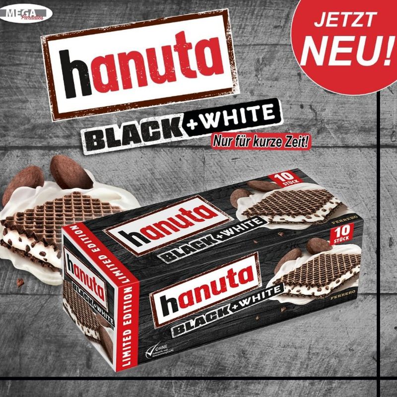 HANUTA BLACK AND WHITE BOX Hanuta Minis Halal Hanuta Limited Edition