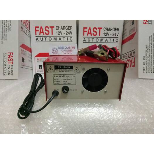 fast charger accu aki 12v 24v otomatis