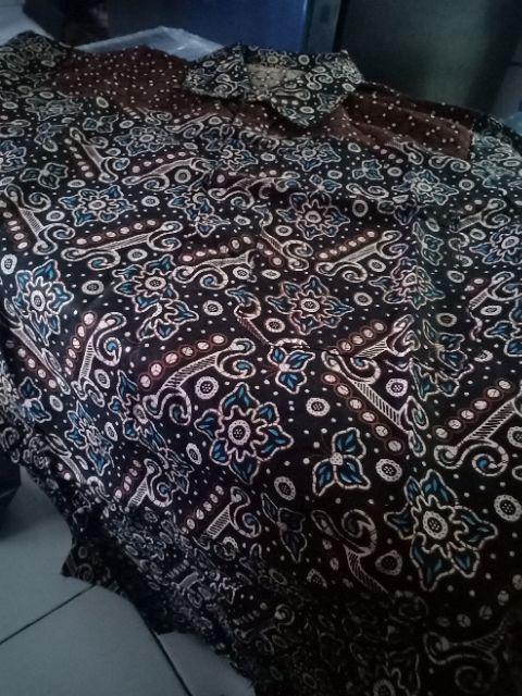 Bswart Batik Hrb026 Kenongo Hem Pendek Padi Pekalongan M L Xl Batik Pria Murah Modern Grosir