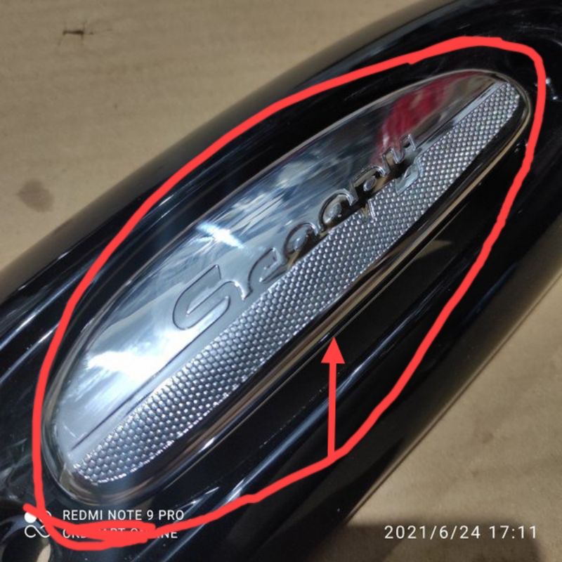 garnish cover knalpot scoopy 2013-2016 original asesoris knalpot scoopy original