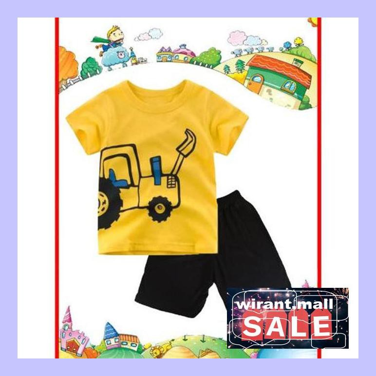 Ankla50 Setelan Baju Anak / Kaoss Anak Laki-Laki Tractor One 1 - 10 Tahun - 1 Tahun Laboy60