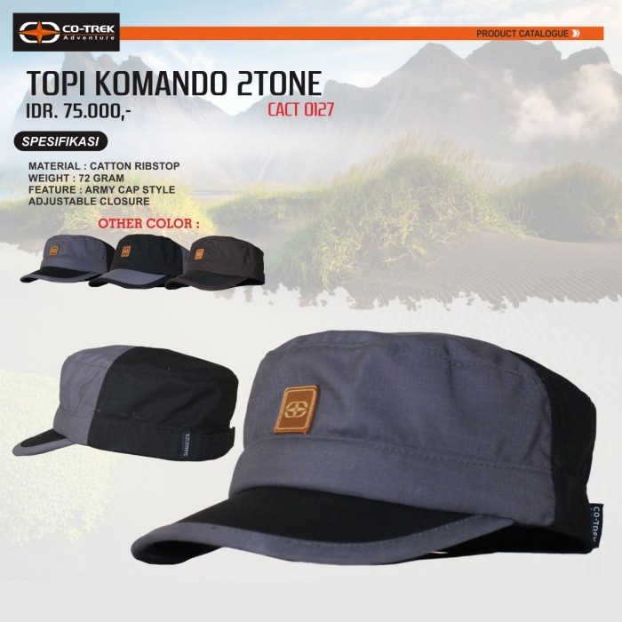Topi Komando Pria Wanita / Topi Co-trek Komando 2Tone Terlaris