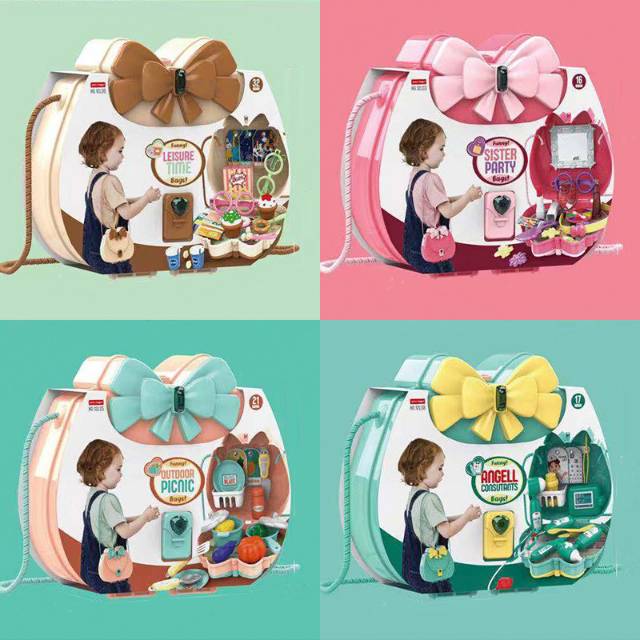 Mainan anak Perempuan Pake Tas - Mainan dokter dokteran - Mainan masak masakan - Mainan Tas Lucu