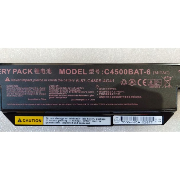 Baterai Original Laptop Axioo C4500