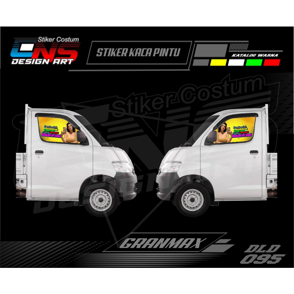 Stiker Kaca Pintu Depan One Way Daihatsu Granmax Pick Up Sticker Cewek Keren Sticker Print Variasi G