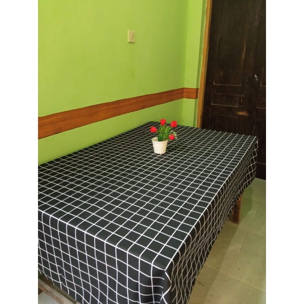 TAPLAK MEJA KAIN KATUN ukuran jumbo 140 x 240 cm