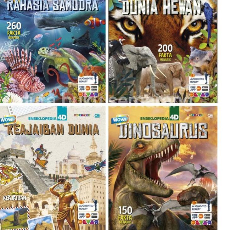 Buku Ensiklopedia Anak 4D ( cerita  Rahasia Samudra laut Dinosaurus Dunia Hewan Keajaiban Dunia ) –S