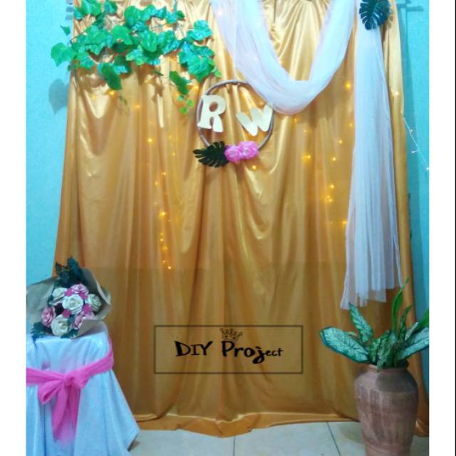 Backdrop lamaran simpel || dekorasi lamaran murah