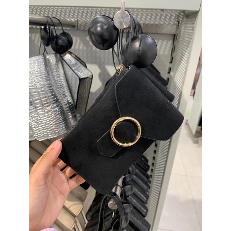 phone bag suede HnM