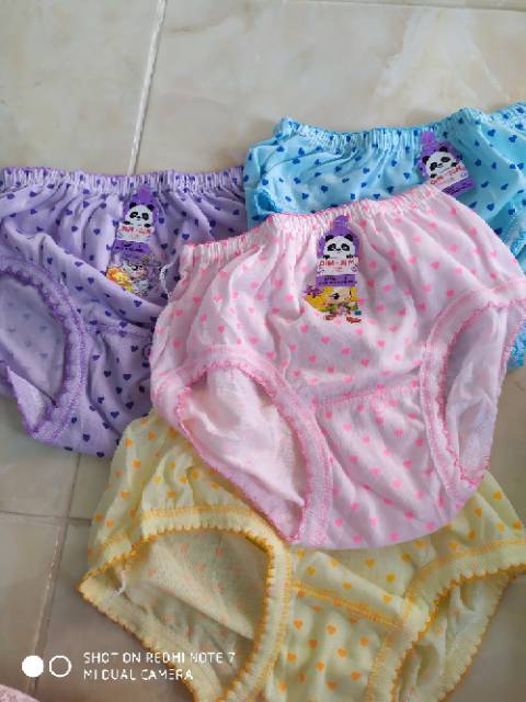 6pcs | celana dalam anak perempuan size 2-8 tahun || cd anak perempuan || daleman anak