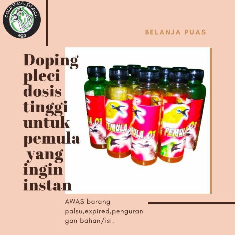 DOPING BURUNG PEMULA 01 MULTIVITAMIN DOPING BURUNG PLECI CUCAK HIJAU & TRUCUKAN MULTIVITAMIN BURUNG