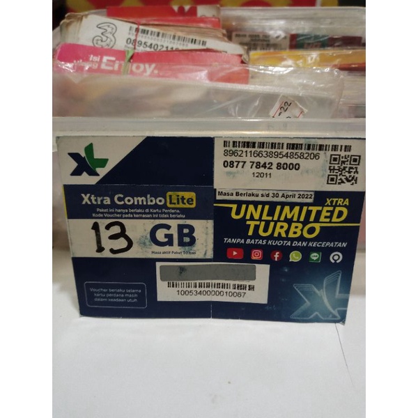 no cantik xl kuota 13 gb.