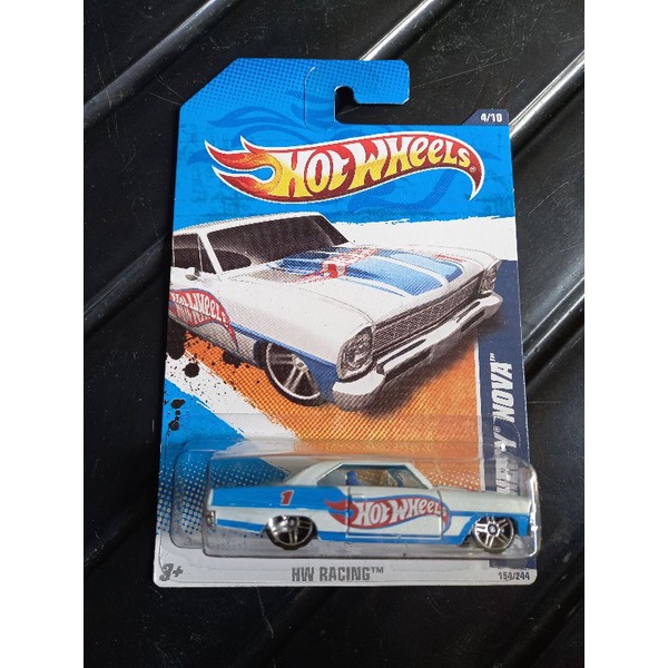 hotwheels 66 CHEVY NOVA putih HW RACING