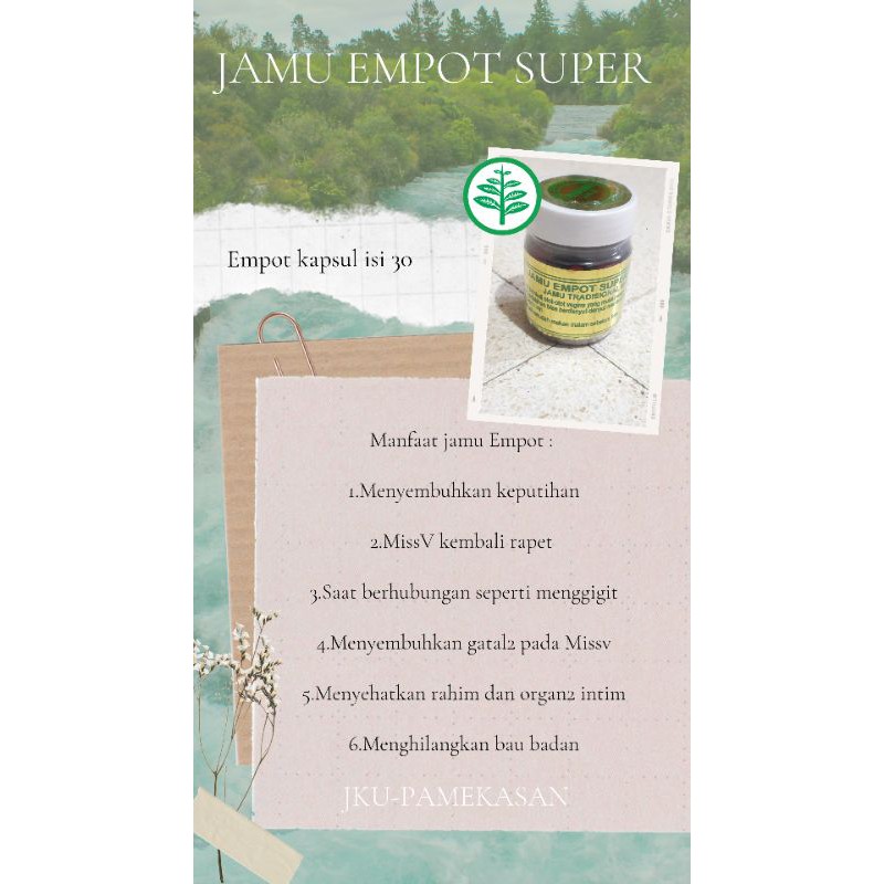 Empot Ayam obat keputihan ramuan madura