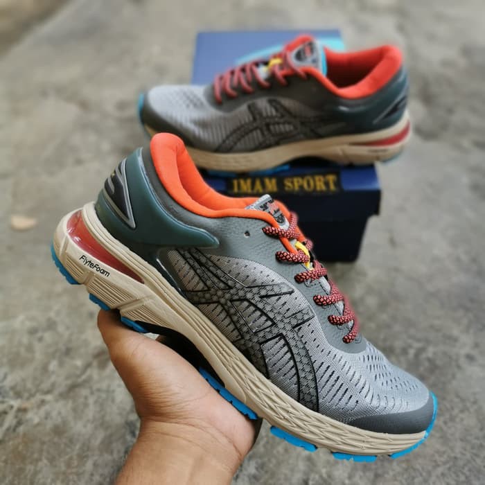 SEPATU ASICS GEL KAYANO 25 GREY BLUE ORANGE Shopee Indonesia SEPATU ASICS GEL KAYANO 25 GREY BLUE ORANGE Shopee Indonesia