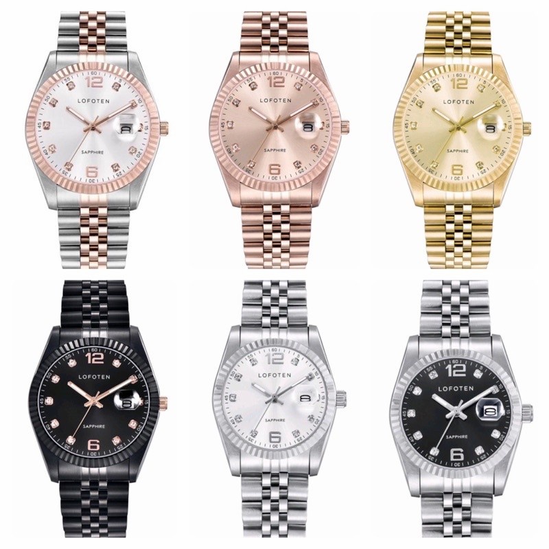 Lofoten 8105 Jam Tangan Pria analog Sapphire Glass