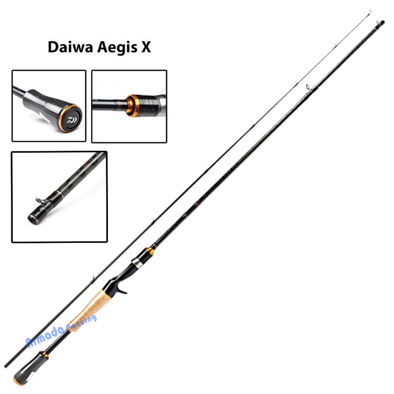 Joran Daiwa Aegis X | Joran Baitcasting I Sambung 2 I Fuji Ring