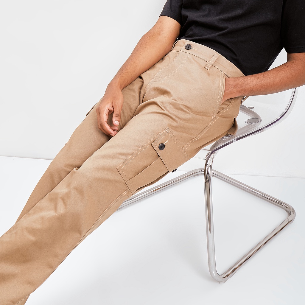 Pluviophile - Long Cargopants celana cargo panjang reguler - Khaki