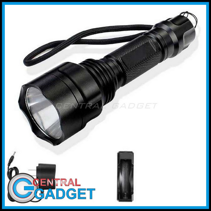 TaffLED Paket Senter LED Cree Q5 + Charger + Box - C8