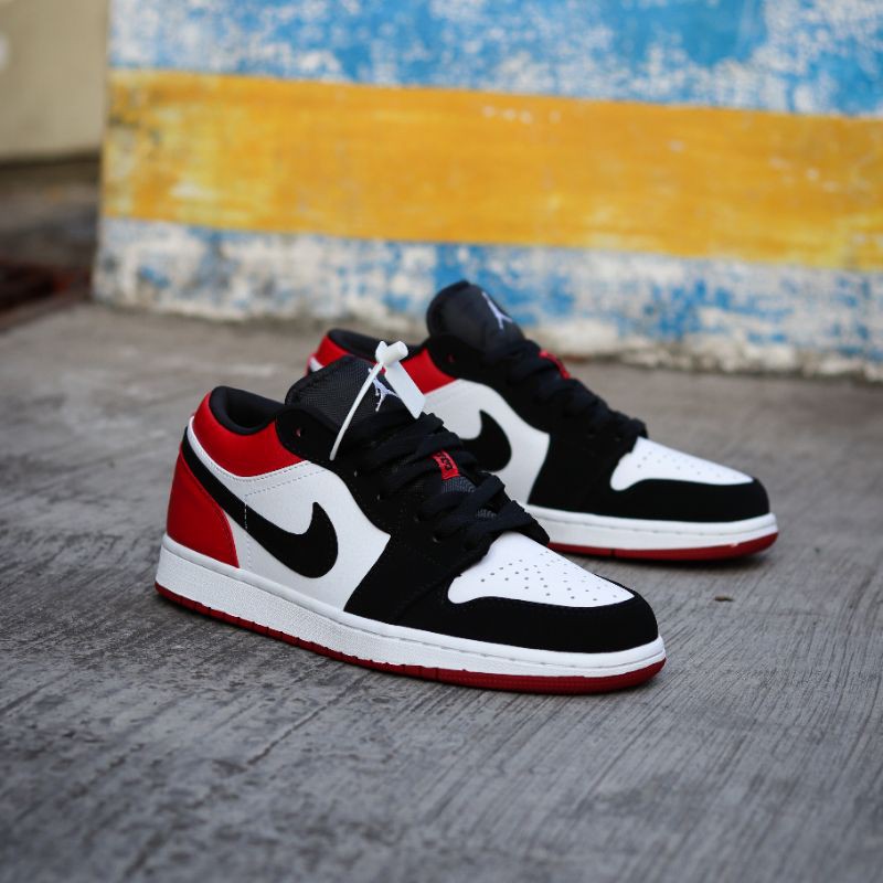 Jordan 1 low bred toe / Sepatu Nike / Sepatu pria