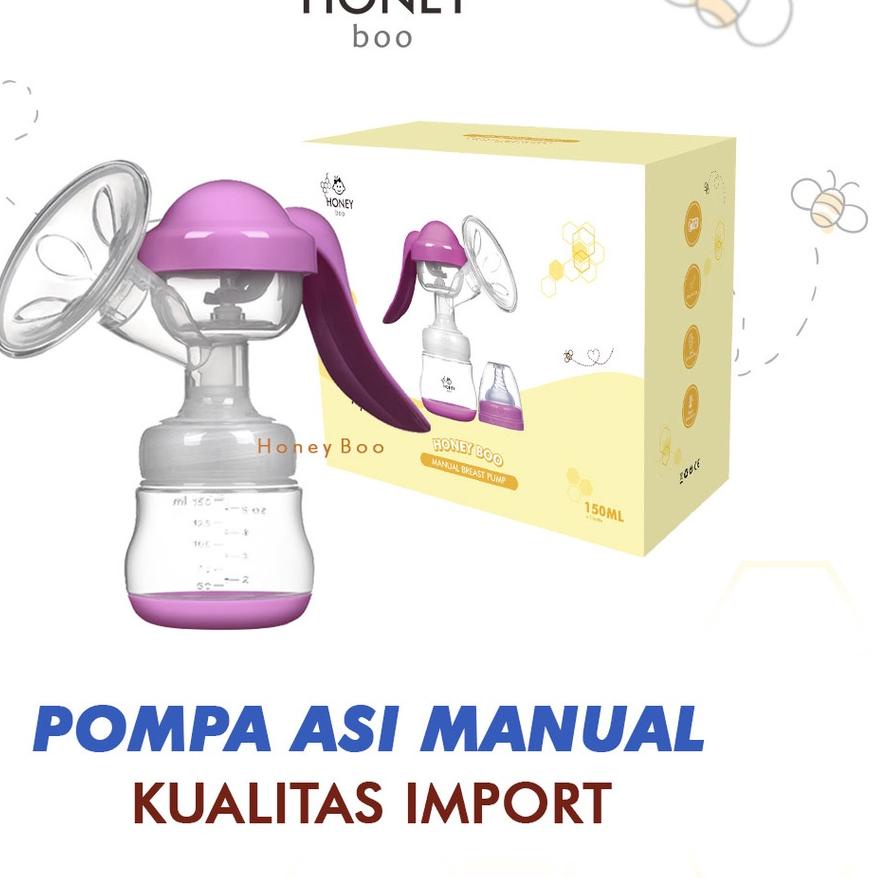 ♣ Honey Boo - Pompa ASI Manual Aman 150 ml Breast Pump BPA Free Praktis PA03 ➻