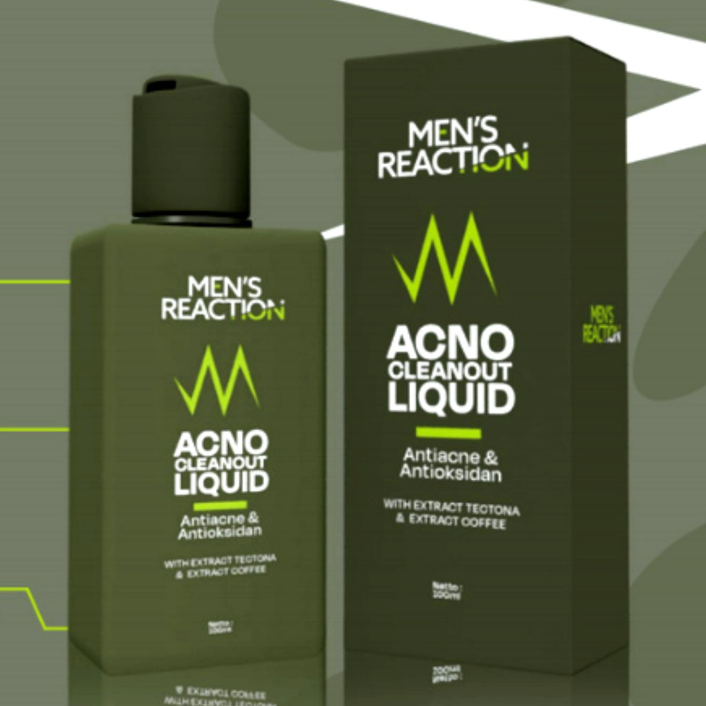 ( BONUS PARFUM ) Sabun Jerawat MEN’S REACTION Acno Clean Liquid Anti Bakteri