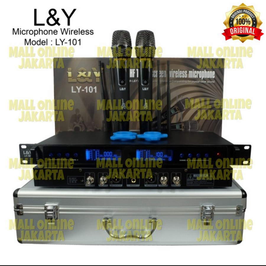 Mic wireless L&amp;Y Ly101 Handle Microphone aluminium Ly 101 Profesional