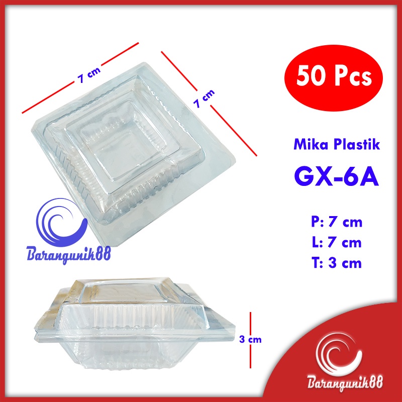 [50pcs] Mika Plastik GX-6A 50pcs Untuk Kue Roti Makanan Ringan Kecil 7cm