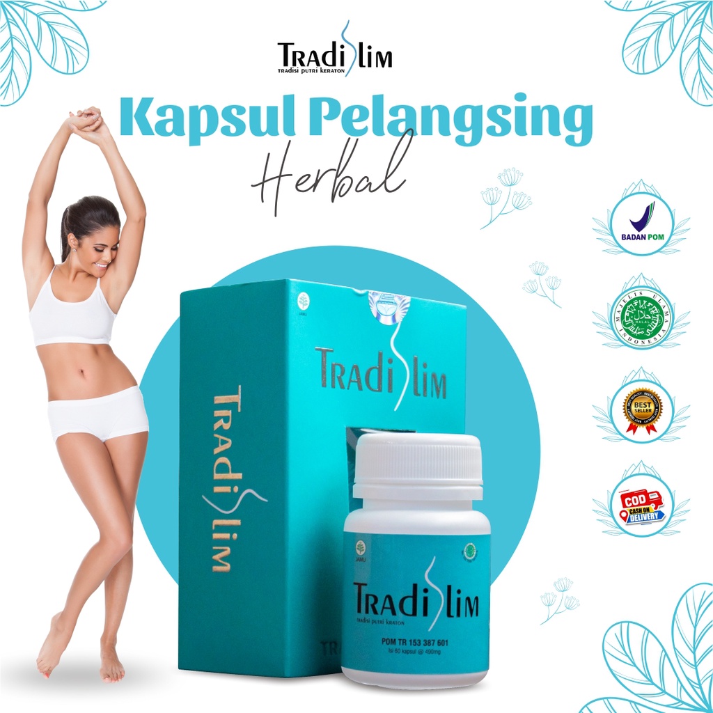 PROMO!! OBAT DIET PENURUN BERAT BADAN HERBAL TRADISLIM ISI 30 CAPS
